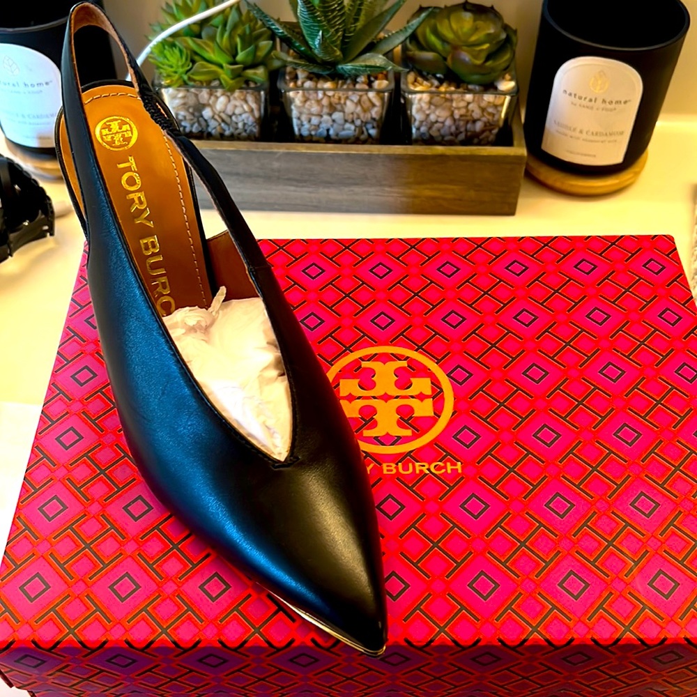 Slingback Pump Calf Leather Tory Burch Heels